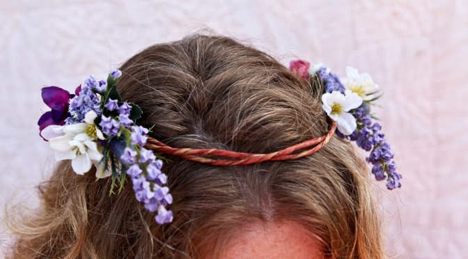 Silk flower crowns available at my Etsy store: AlaskaKnitNat