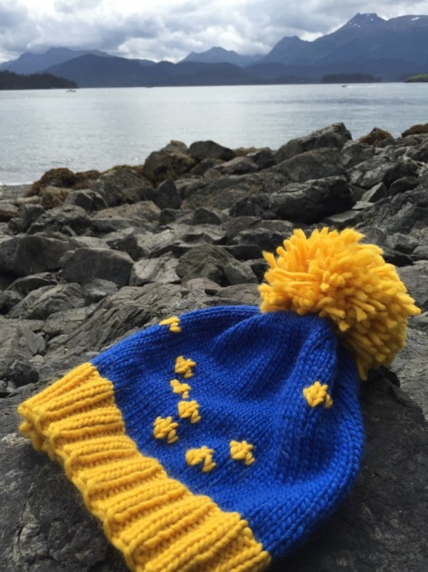 Alaska Flag Hat | A Free Knitting Pattern from Alaskaknitnat.com
