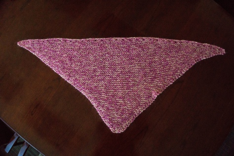 Sherbet Triangle Scarf | a simple knitting pattern from Alaskaknitnat.com